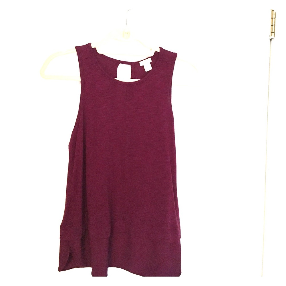 J. Crew Keyhole Back Layered Tank